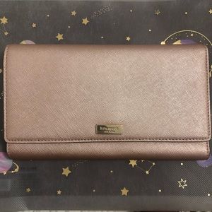Kate Spade Rose Gold Travel Wallet